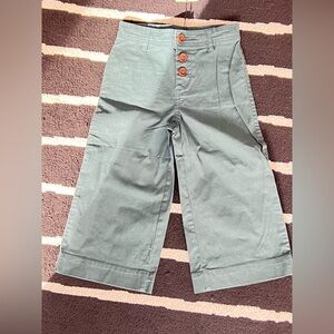 Kids Green Wide-Leg Pants